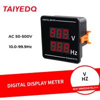 Square 72x72mm AC 50 500V 10.0 99.9Hz Digital Display LED Current Power Voltmeter Hz Panel Meter