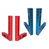 2 Pieces Carpenter Woodworking Square Locator 90 Degree Woodworking Square Carpenter Woodworking Square Locator Blue Red