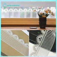 GONGRUOQIUSHAN ขอบ Wallpaper PVC ถอดออกได้โปร่งใสลูกไม้ดีคอลกำแพงหน้าต่างสติกเกอร์ที่บ้าน