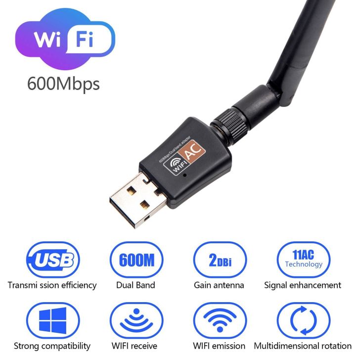 ซื้อ-1-แถม-1-ตัวรับสัญญาณ-5g-600mbps-มีเสาอากาศ-dual-band-ตัวรับ-wifi-usb-wifi-ตัวรับสัญญาณไวไฟ-5g-และ-2-4g-usb-wifi-5g-แบบมีเสา