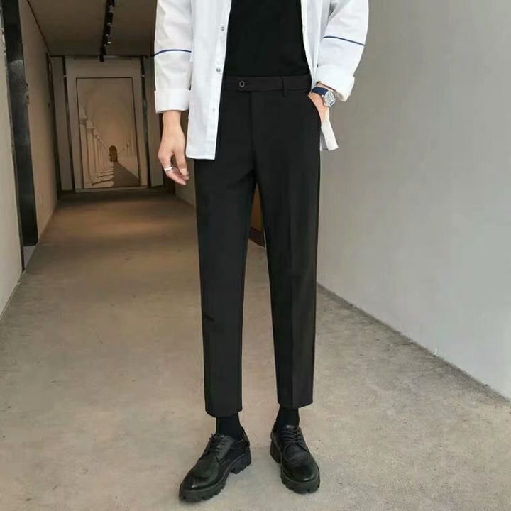 พร้อมส่ง-mno-9-fashion-men-slack-pants-m211-กางเกงผู้ชาย-กางเกงแสลคชาย-กางเกง5ส่วนชาย-กางเกงเกาหลีชาย-ผ้าฝ้ายยืด-กางเกงขายาวผู้ชาย-กางเกงทำงานผู้ชาย