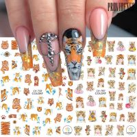 Providence 3pcs / Set Stiker Kuku 3d Ultra Tipis Motif Leopard / Macan Untuk Nail Art / Manicure 5211059☽❡☎