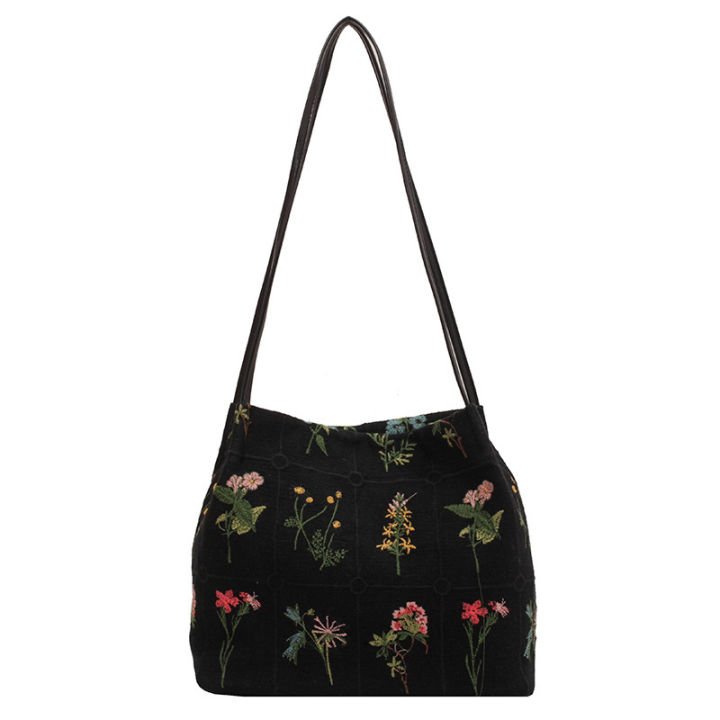 the-single-shoulder-bag-high-capacity-pastoral-style-new-pattern-casual-bags-tote-bag-canvas-bag