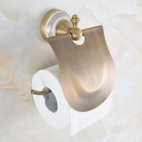 ✴✗✸ Vintage Retro Antique Brass Ceramic Base Wall Mounted Bathroom Hardware Accessories Toilet Paper Roll Holder Dba574