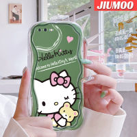 เคส JIUMOO สำหรับ OPPO A3s A12E A5 Realme C1เคสรูปหมีแมวการ์ตูนลวดลายดีไซน์ใหม่ขอบคลื่นนุ่มโปร่งใสลายกล้องถ่ายรูปเคสมือถือฝาครอบป้องกันที่เรียบง่ายอ่อนโยน