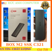 Box chuyển M2 SATA sang USB 3.0 SSK SHE-C321 Chân cắm Type C sang Type A,
