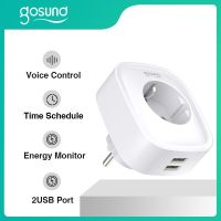 Gosund SP112 Smart WIFI Plug Dual USB Socket Remote Voice Control Energy Monitor Timer WIFI Smart Socket With Alexa Google Home Ratchets Sockets