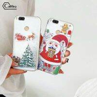 Callfire เคสใส่โทรศัพท์คอลไฟสำหรับ Xiaomi Max 2 3 A1 A2 5X 6X Xiaomi 8 Pro 8 Lite 9 Pro กวางเอลค์ซานตาคลอสรูปแบบต้นคริสต์มาสเคสทราย