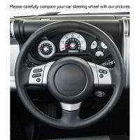 Hand-stitched Black PU Artificial Leather Car Steering Wheel Covers for Toyota FJ Cruiser 2006 2007 2008 2009 2010 2011-2014