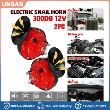 300DB 12V Cars Motorcycle Boat Super Loud Electric Snail Air Horn