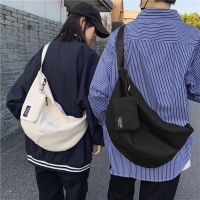 COD DSFERTEREERRE Beg Lelaki Ulzzang Korean Fashion Canvas Big Capacity Men Hobo Bag Sling Bag Shoulder Bag Crossbody Bag Messenger Bag for Men