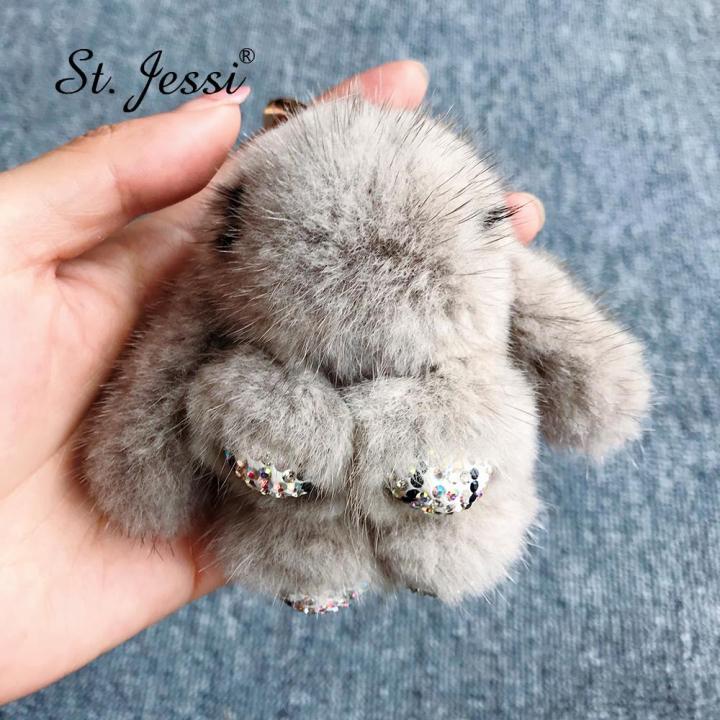 st-jessi-2019-new-crystal-style-10cm-mini-real-mink-fur-cute-bunny-rabbit-keychain-ladys-girls-bag-car-key-ring-pompon-pendant