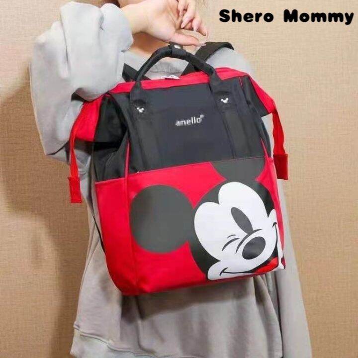 top-shero-mommy-2023-พร้อมส่ง-กระเป๋าเป้สะพายหลัง-ใส่ผ้าอ้อม-ลายมิกกี้เมาส์-สําหรับเดินทาง