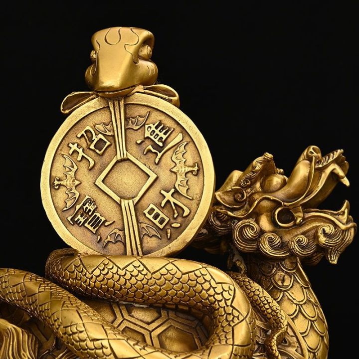 full-copper-xuanwu-ornaments-four-spirit-animals-turtle-snake-home-store-decoration-turtle-home-sculptures