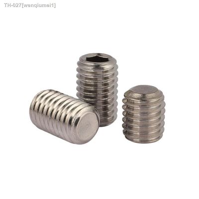 ₪ M1.6 M2 M2.5 M3 M3.5 M4 M5 M6 Stainless Steel DIN913 Hex Socket Set Screw With Flat Point SS304