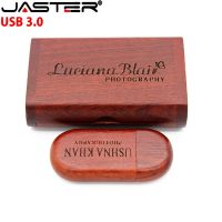 JASTER USB 3.0 LOGO customized wooden usb Box Personal LOGO pen drive 8GB 16GB 32GB 64GB usb Flash Drive pendrive Memory stick