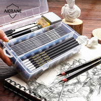 AICRANE 23/43Pcs วาดภาพแบบมืออาชีพดินสอวาดรูปชุดศิลปิน Craft นักเรียนอุปกรณ์ศิลปะ