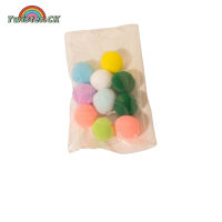 Twister.CK 10Pcs 3cm Colorful Soft Cat Pompom Balls Interactive Cat Toys Balls Active Cat Exercise Toys For Indoor Cats