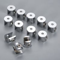 12pcs/lot Glass Clamp 8-10mm 10-12mm Adjustable Plated Brackets Clip Shelf Table Board Hold Support fit 8-12mm Glass Zinc Alloy