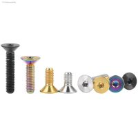 ◙♨ Xingxi 5Pcs Titanium M4 x 8 10 12 15 20mm Flat Countersunk Bolts Inner Hexagon Screws For Bicycle Bike Ti Fasteners