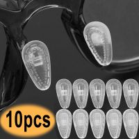 10Pairs Glasses Nose Pads Adhesive Silicone Nose Pads Non-slip Clear Black Thin Nosepads for Glasses Eyeglasses Sunglasses