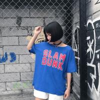 เสื้อแฟชั่น คอกลม แต่งกล้ามหลอกด้านใน แขนสั้น ลาย SLAM DUNK 5248