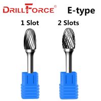 Drillforce 1PC / EX Type ทังสเตนคาร์ไบด์โรตารี่ไฟล์จุดเสี้ยนตายเครื่องบดเครื่องมือขัดเจาะมิลลิ่งโลหะไม้แกะสลักบิต