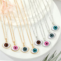 Vintage Evil Eye สร้อยคออินเทรนด์ที่ไม่ซ้ำกัน Punk Gothic ตุรกี Blue Eye เสื้อกันหนาว Clavicle Chain สำหรับผู้หญิงงานแต่งงานเครื่องประดับ