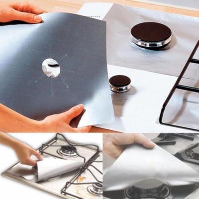 12pcs Reusable Non-stick Foil Range Stovetop Burner Protector Liner Cover For Cleaning Kitchen Tools Protection Gas Stove