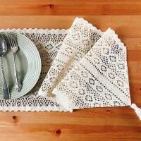 Lace Table Runner TV Cabinet Shoe Cover Cloth Dust Cover Cloth Hand woven Table Blanket Hand Woven Wedding Banquet Decorative