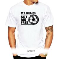 My Chains Set Me Free Mens Funny Cycling T-Shirt Cyclist MTB Road Bike Bicycle  8GD2