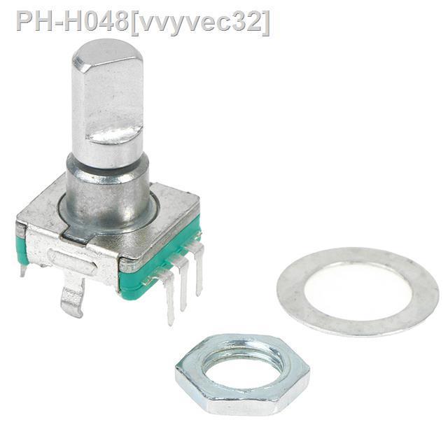 1pc-ec11-thin-rotary-encoder-with-switch-30-positioning-15-pulse-15mm-half-axis-audio-digital-potentiometer-5-feet