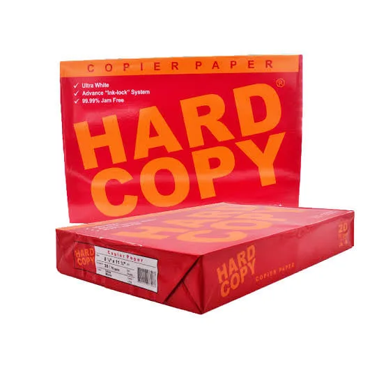 HARD COPY & COPY ONE BOND PAPER WHITE (500 SHEETS IN PER REAM) (LONG
