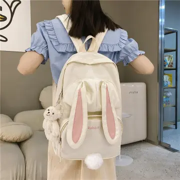 Cute Rabbit Ear Backpack Student Cartoon School Bookbag