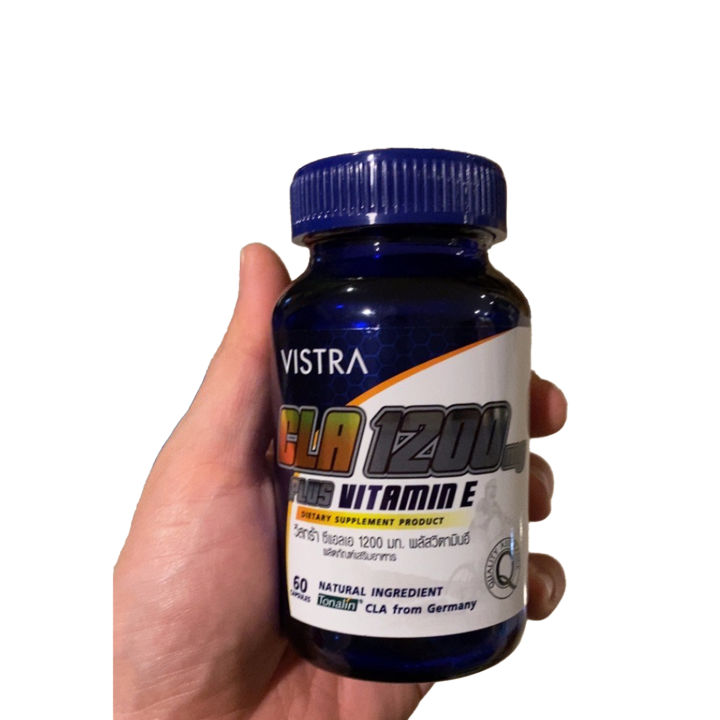 vistra-sport-cla-1200-mg-plus-vitamin-e-เพิ่มกระบวนการเผาผลาญ-เสริมสร้างกล้ามเนื้อ-ลดน้ำหนัก-60-แคปซูล