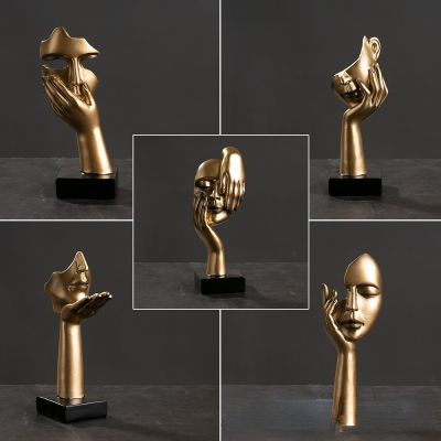Office Home Decor Abstract Statue Desktop Ornaments Sculpture Figurines Face Character Nordic Light Luxury Art Crafts