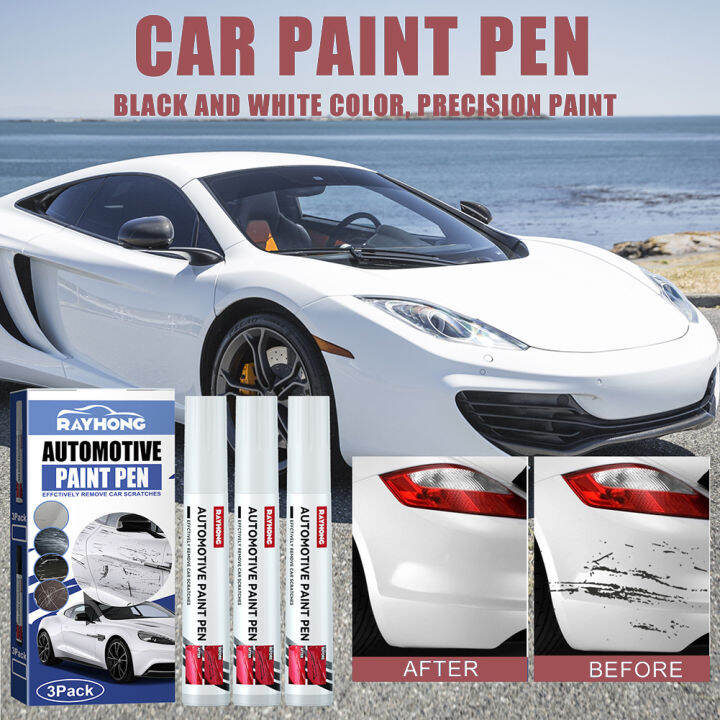 BETOP 3Pcs Black/White Car Paint Pen Waterproof Auto Scratch Remover