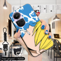 เคส PMP สำหรับ OPPO Reno10 5G 10 Pro 5G อะนิเมะเคสยางกันกระแทก TPU เคสนิ่ม Zoro Nami Sanji Chopper หมวกฟางโจรสลัดเคสครอบโทรศัพท์ซิลิโคนขอบนิ่ม (แหวนใส่นิ้ว + เชือกเส้นเล็ก)