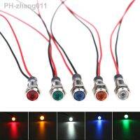 5 Pcs Geel Blauw Groen Wit Rood IP67 Waterdichte Led Metalen Lampje Dash Dashboard Panel Waarschuwing Lamp 6Mm 12V-24V