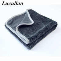 Lucullan ผ้าขนหนูไมโครไฟเบอร์สำหรับเช็ดแบบมืออาชีพผ้าทำความสะอาดรถ60X90cm สำหรับรถยนต์ขัดล้างแว็กซ์รายละเอียด