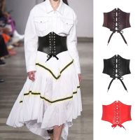 1pc Women Vintage Pin Buckle Leather Cummerbunds Fashion Decoration Corset DIY Crafts Luxury Elastic Wide Belt Belts