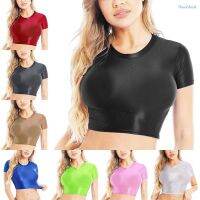 COD hjzfk0 【HODRD】Crop Tops Sports Swimwear T-shirt Tight Woman Workout Clothing Clubwear【Fashion Woman Men】