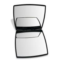 1pc Fashion Black Portable Double-Sided Women Makeup Mirror Smooth Folding Small Square Mirror Fit Travel Make Up Tools Mirrors