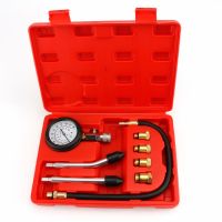 Gasoline Engine Compression Tester Auto Petrol Gas Engine Cylinder Automobile Pressure Gauge Tester with M10 M12 M14 M18 Adapter