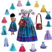 № Encanto Girl Costume Children Halloween Charm Princess Disguise Isabela Canival Party Dress Up Fancy Christmas Gown