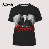 2023 Customized Fashion New Summer Movie Lucifer T-shirt 3D Printing Casual T-shirt  Round Neck Short-sleeved Personalized T-shirt，Contact the seller for personalized customization