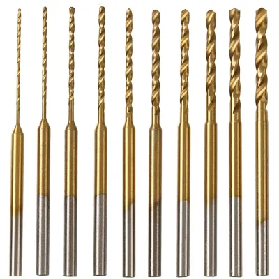 Micro-Twist Drill Bit Set - 10Pcs 0.6mm-2.2mm Tiny Drill Bit 2.35 Shank HSS Mini Engraving Drill Bits Hole Drilling Tool