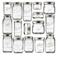 ?พร้อมส่ง?โหลแก้วmason jar Ball Mason American Mason Jar แก้ว Jar ปิดผนึกโปร่งใส Scale Jar Overnight Oatmeal Cup Milkshake Drink C