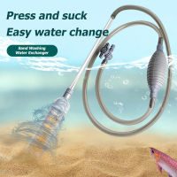 Fish Tank Water Changer Air Pump Cleaning Accessorie Handheld Aquarium Gravel Cleaner Vacuum Siphon Pump with Filter Nozzle