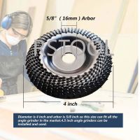 4 Inch 22mm Bore Round Wood Angle Grinding Wheel Abrasive Disc Angle Grinder Carbide Coating Shaping Sanding Carving Rotary Tool Rotary Tool Parts  Ac